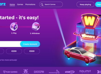 Winnerz Casino startskærm