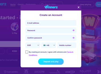 Registrering af Winnerz Casino