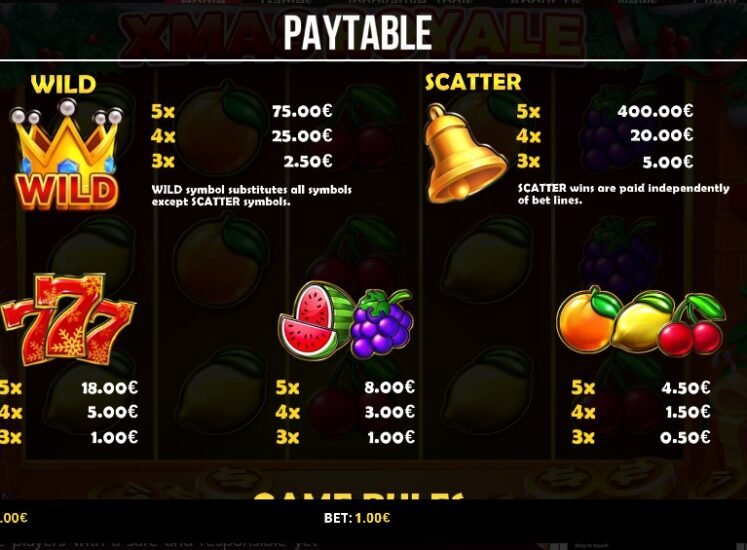 XMAS Royale spilleautomatbase