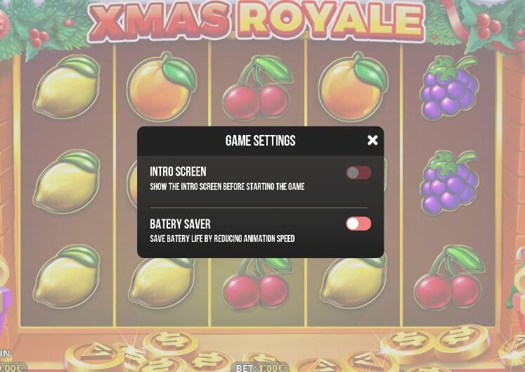 XMAS Royale spilleautomatbase
