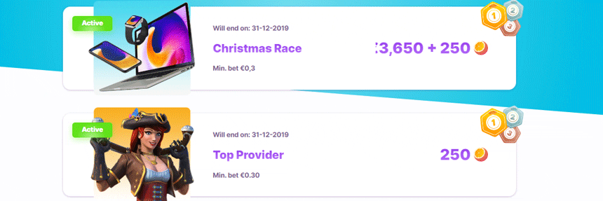 Nominerede turneringer