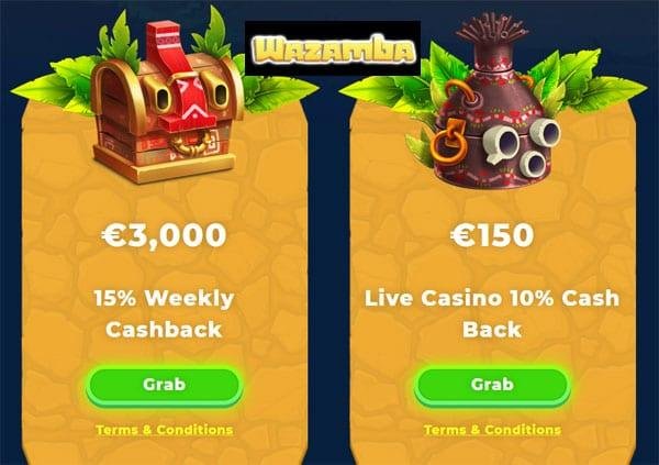 Wazamba cashback