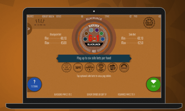 Blackjack 6 i 1 Feltgaming E