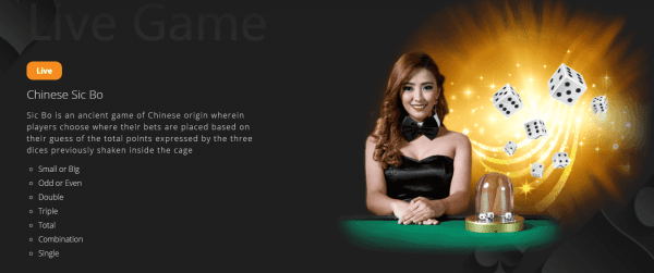 Sic Bo Live Orientalsk Spil E