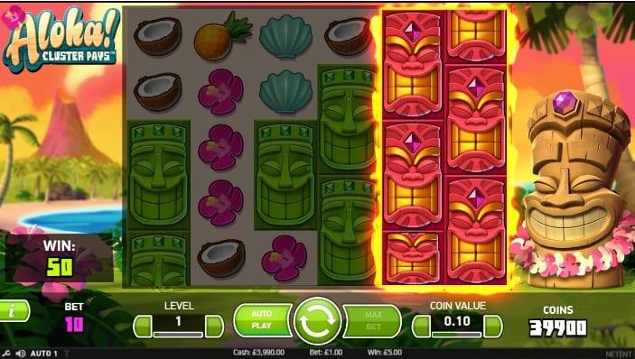 Aloha Cluster betaler stablede symboler