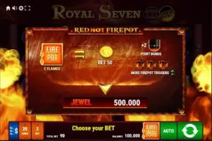 Gamomat Red Hot Firepot-funktion
